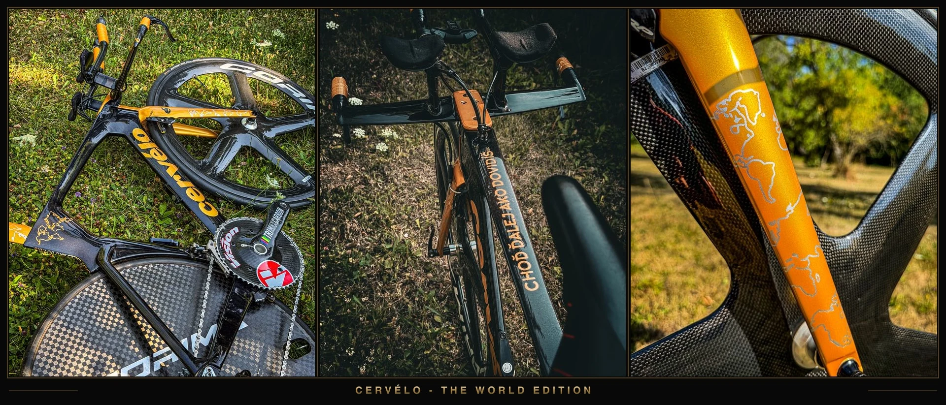 Cervélo - The World Edition - exkluzívna tajomná dovolenka a zážitky: exkluzívny cyklistický bicykel Choď Ďalej Ako Dovidíš, cyklistika a dobrodružstvo, cervelo chod dalej ako dovidis, cervelo special edition, cervelo custom, Choď Ďalej Ako Dovidíš bike